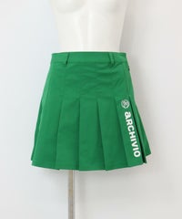 撥水プリーツスカート(グリーン）