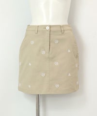 コットン混刺繍スカート（ベージュ）