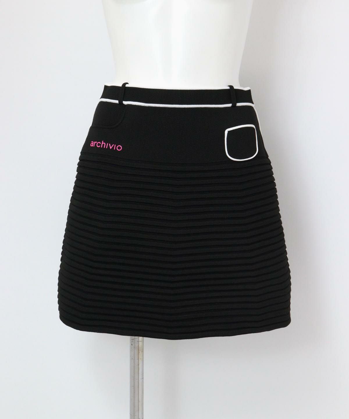 パイピングラインスカート(ブラック)