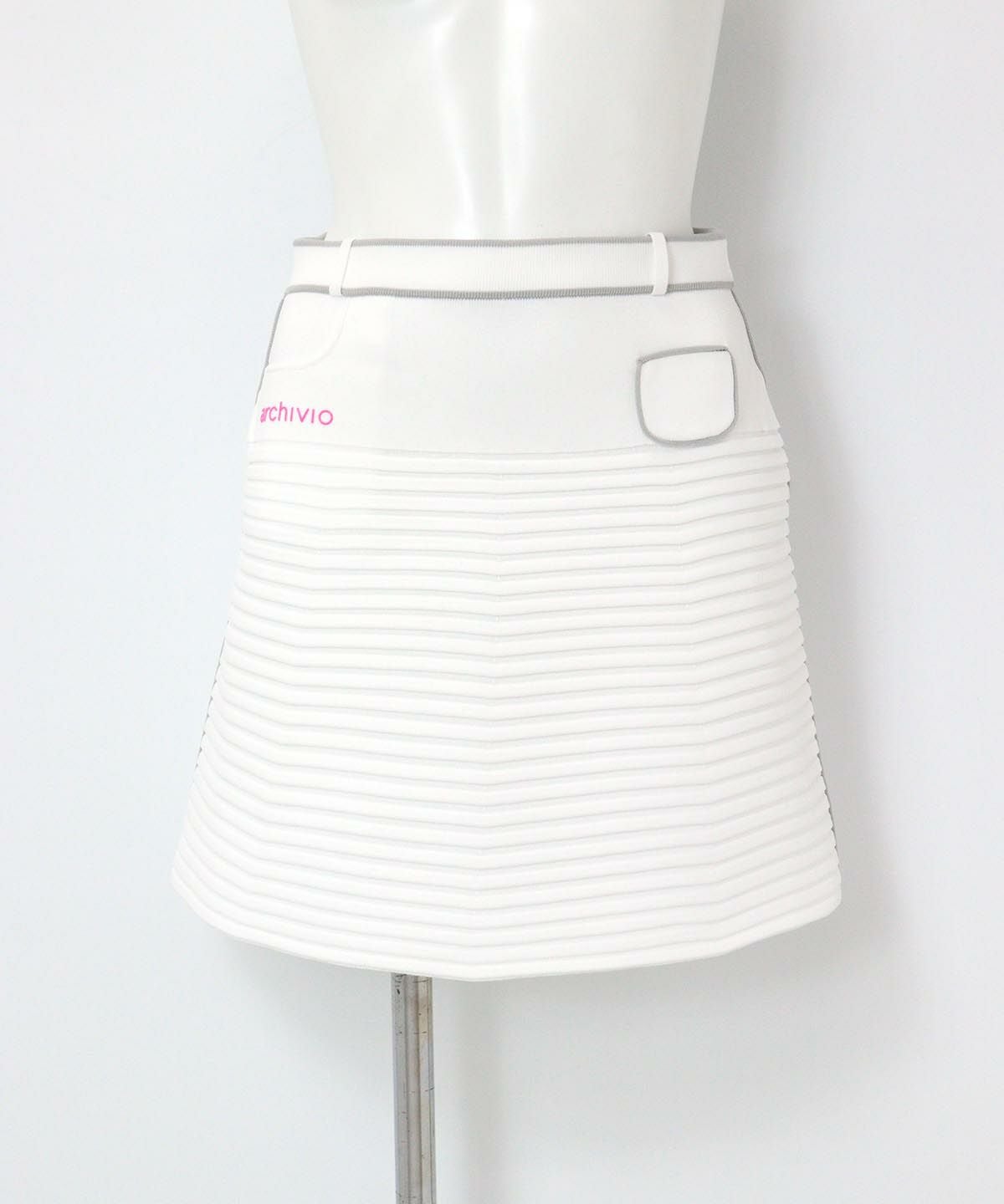 パイピングラインスカート(ホワイト)