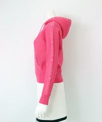 メッシュジップブルゾン横(ピンク）