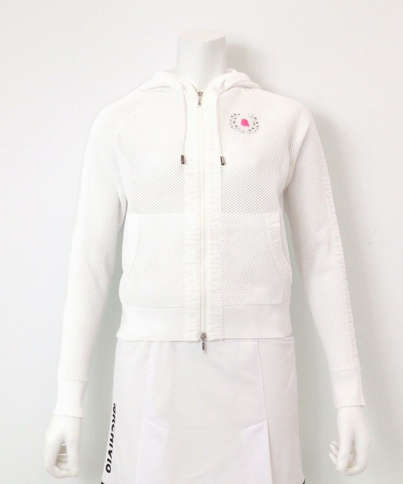 メッシュジップブルゾン(ホワイト）
