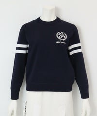 エンブレム風ロゴニット（ネイビー）