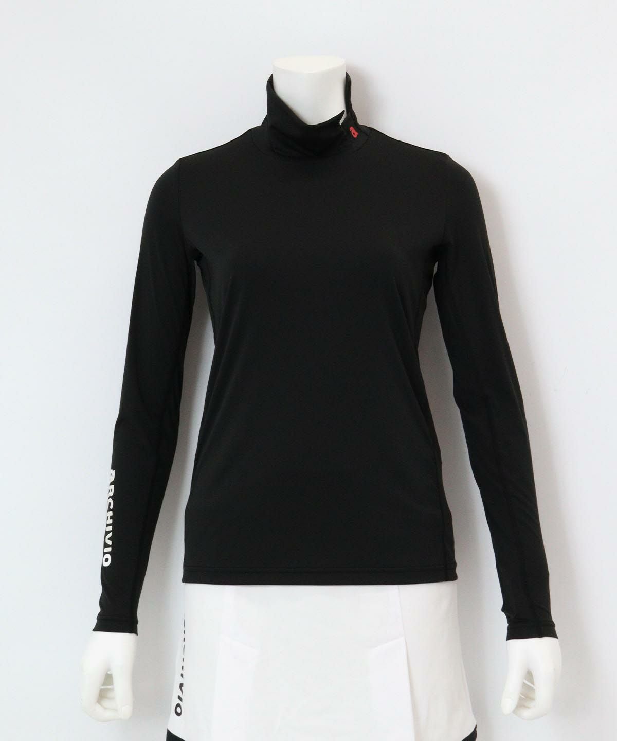 UV速乾ハイネックプルオーバー(ブラック）