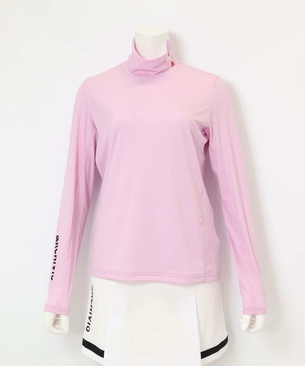 UV速乾ハイネックプルオーバー(ピンク）