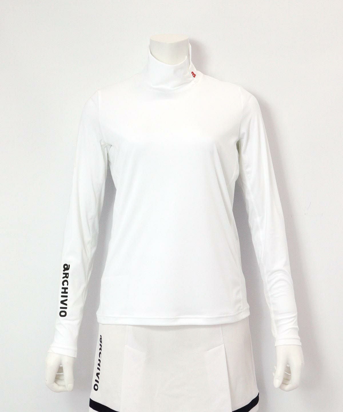 UV速乾ハイネックプルオーバー(ホワイト）