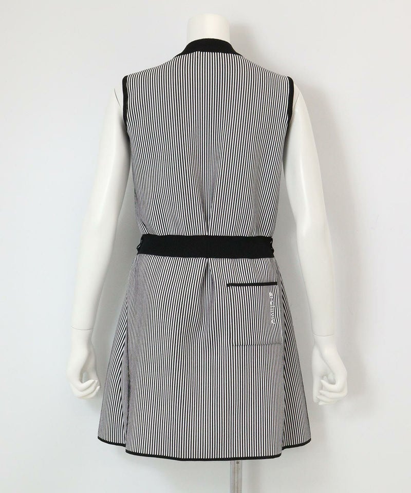 ストライプノースリワンピース 後ろ（ブラック）