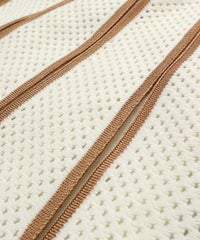 生地アップ（ホワイト×ベージュ）