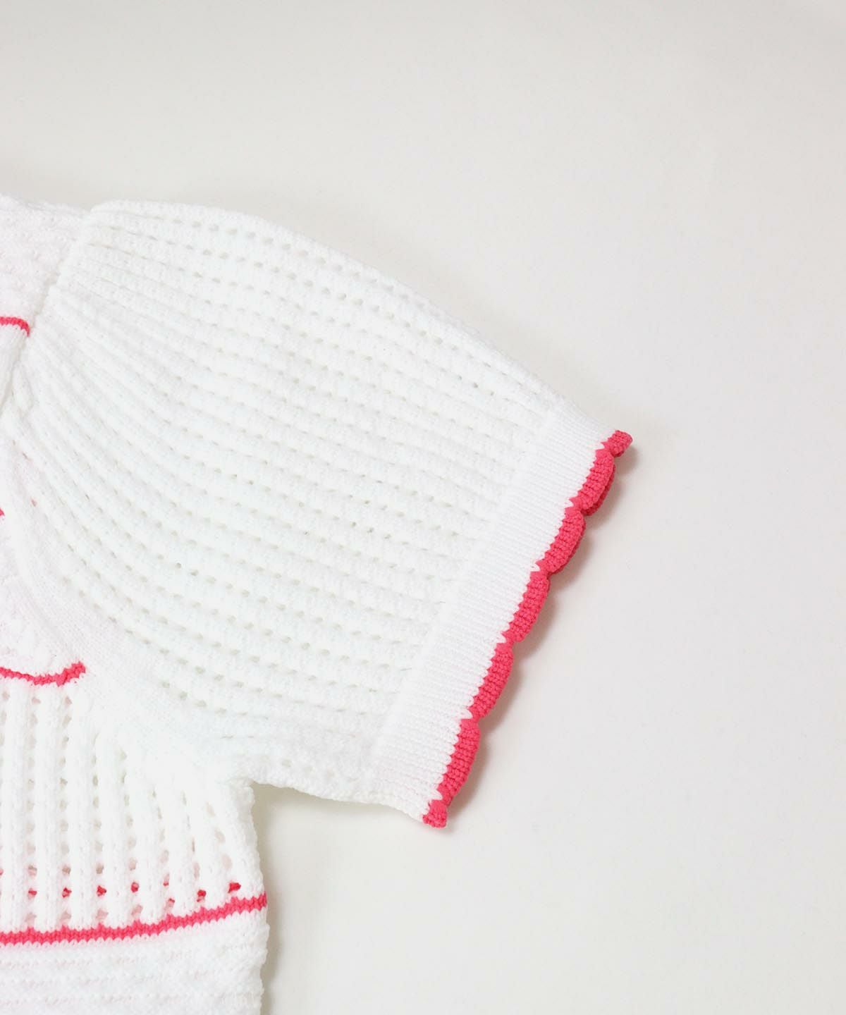 袖部分（ホワイト×ピンク）