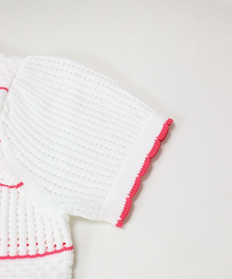 袖部分（ホワイト×ピンク）