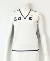 バックメッシュベスト（ホワイト×ネイビー）