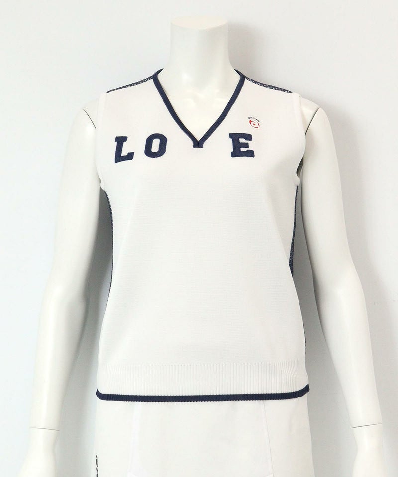 バックメッシュベスト（ホワイト×ネイビー）