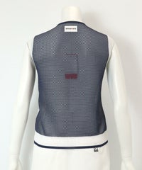 バックメッシュベスト 後ろ（ホワイト×ネイビー）