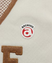 ブランドロゴ（ホワイト×ベージュ）