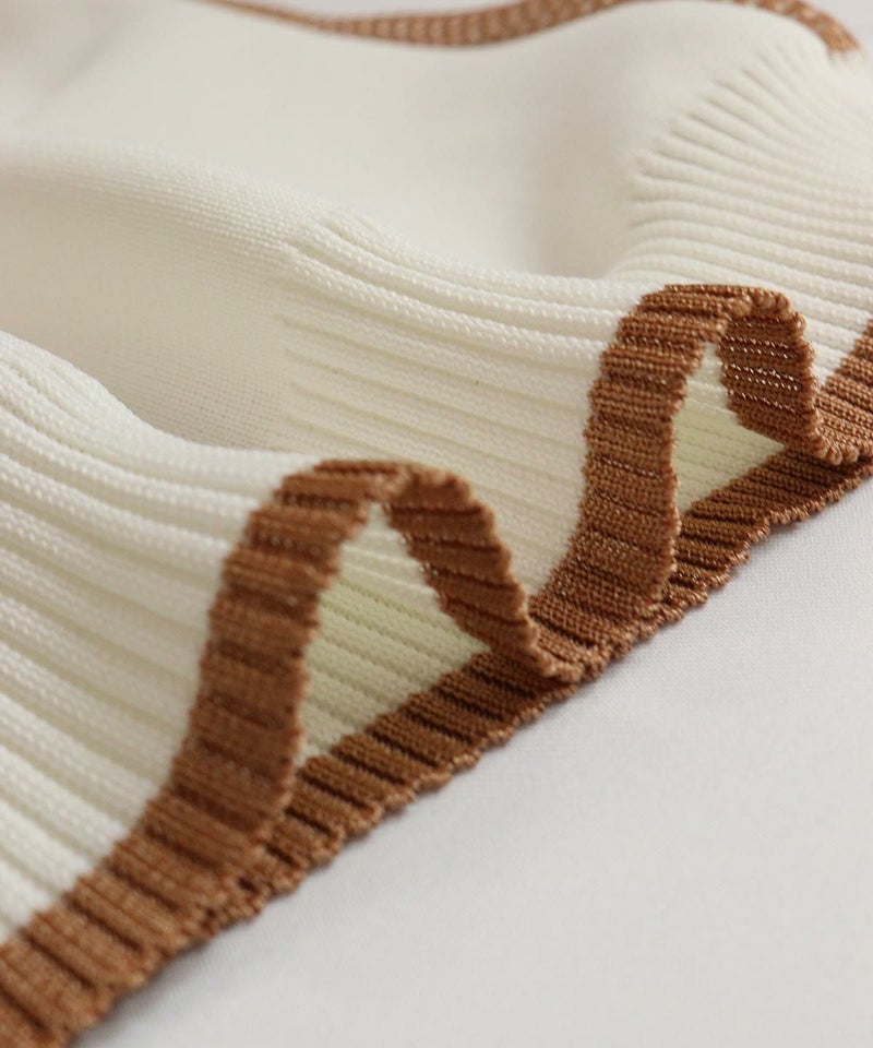 生地アップ（ホワイト×ベージュ）