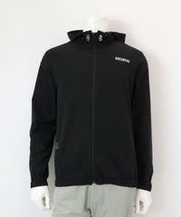 【メンズ】フード付き撥水プルブルゾン（ブラック）