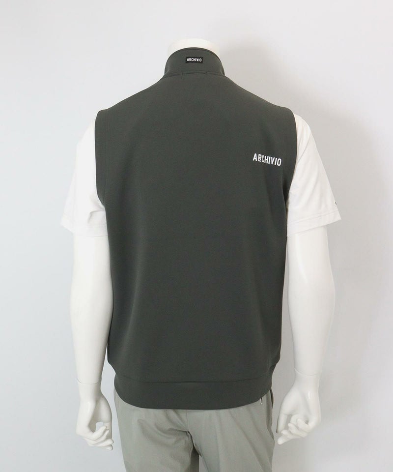 【メンズ】ジップデザインUVベスト後(グレー)