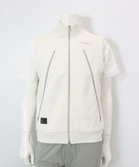 【メンズ】ジップデザインUVベスト(ホワイト)