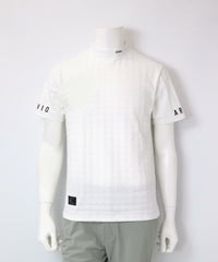 【メンズ】千鳥ジャガードハイネックプルオーバー(ホワイト)