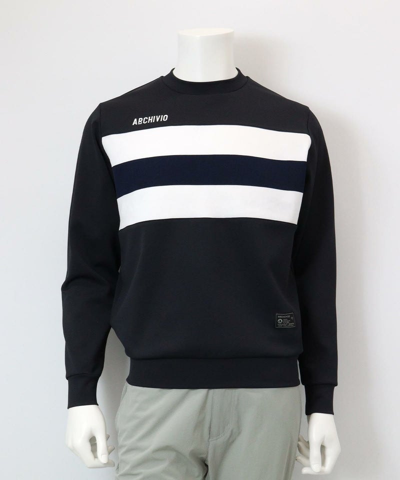 【メンズ】フロント切替UV速乾プルオーバー（ネイビー）