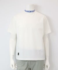 【メンズ】ロゴネック半袖プルオーバー（ホワイト）