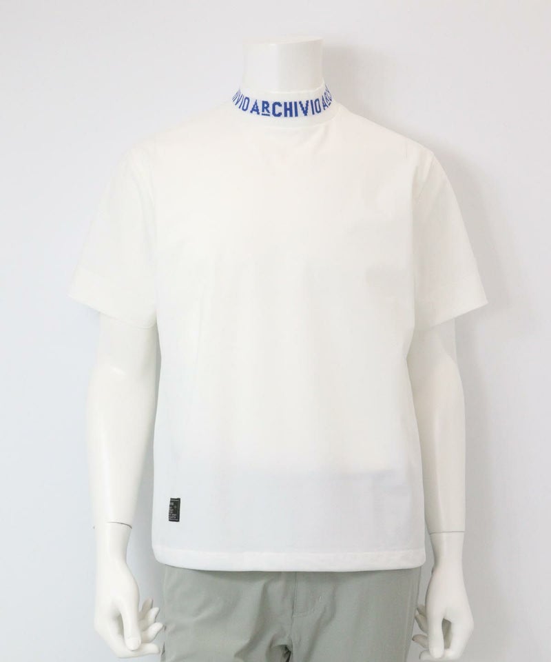 【メンズ】ロゴネック半袖プルオーバー（ホワイト）