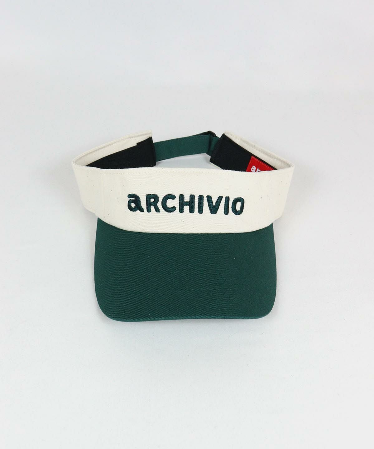 刺繍ロゴサンバイザー前（グリーン）