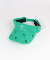 刺繍パイル地サンバイザー（グリーン）