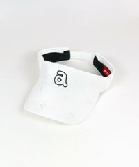 刺繍パイル地サンバイザー（ホワイト）