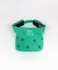 刺繍パイル地サンバイザー前（グリーン）