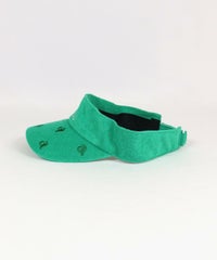 刺繍パイル地サンバイザー左横（グリーン）