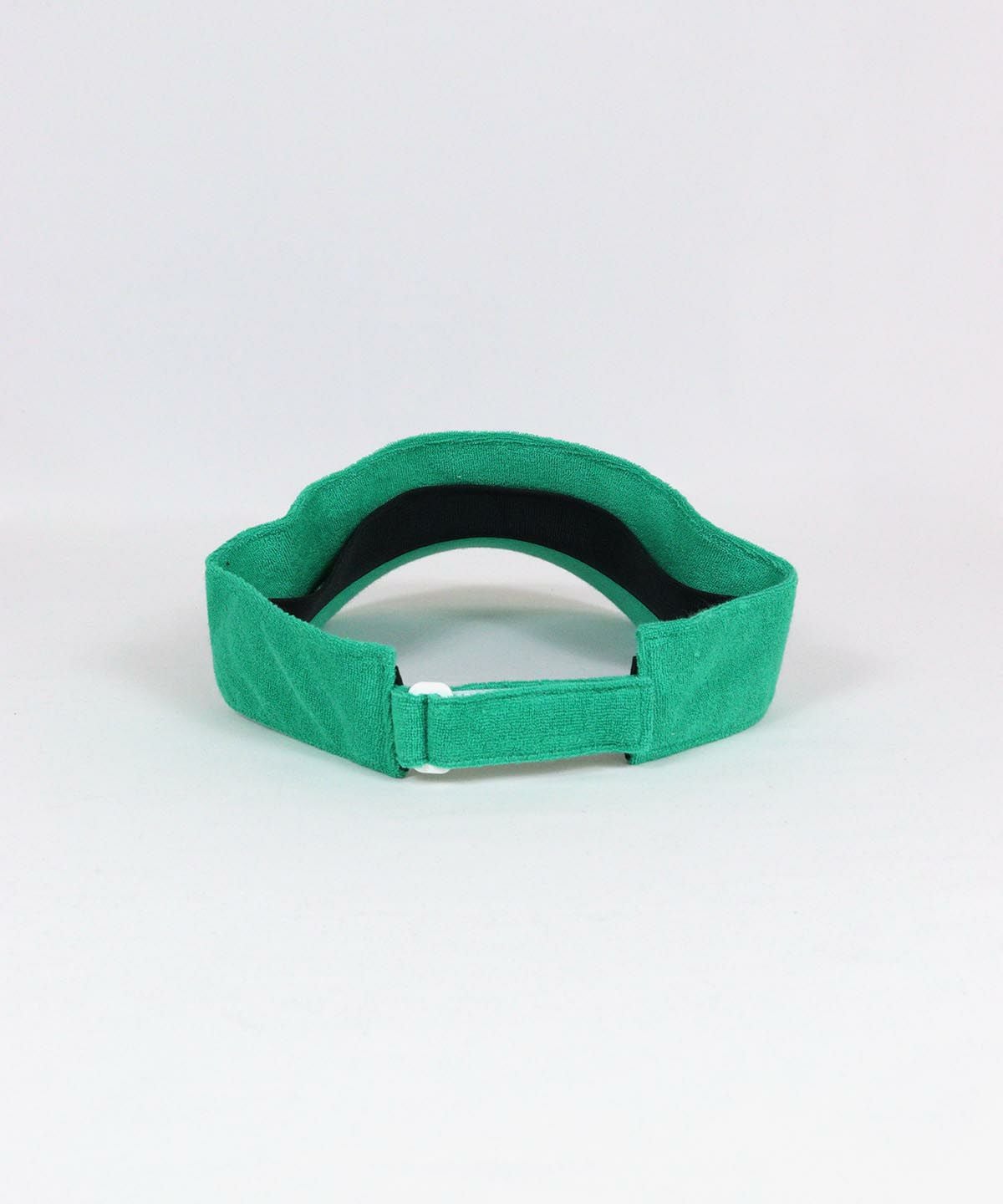 刺繍パイル地サンバイザー後（グリーン）