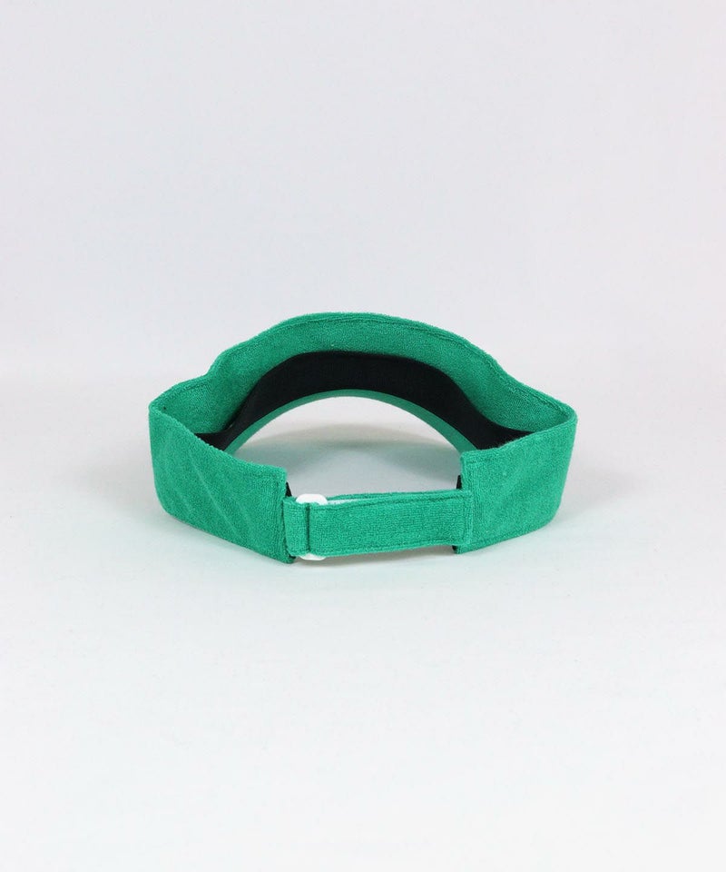 刺繍パイル地サンバイザー後（グリーン）