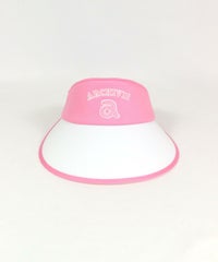 ツバ広サンバイザー前（ピンク）