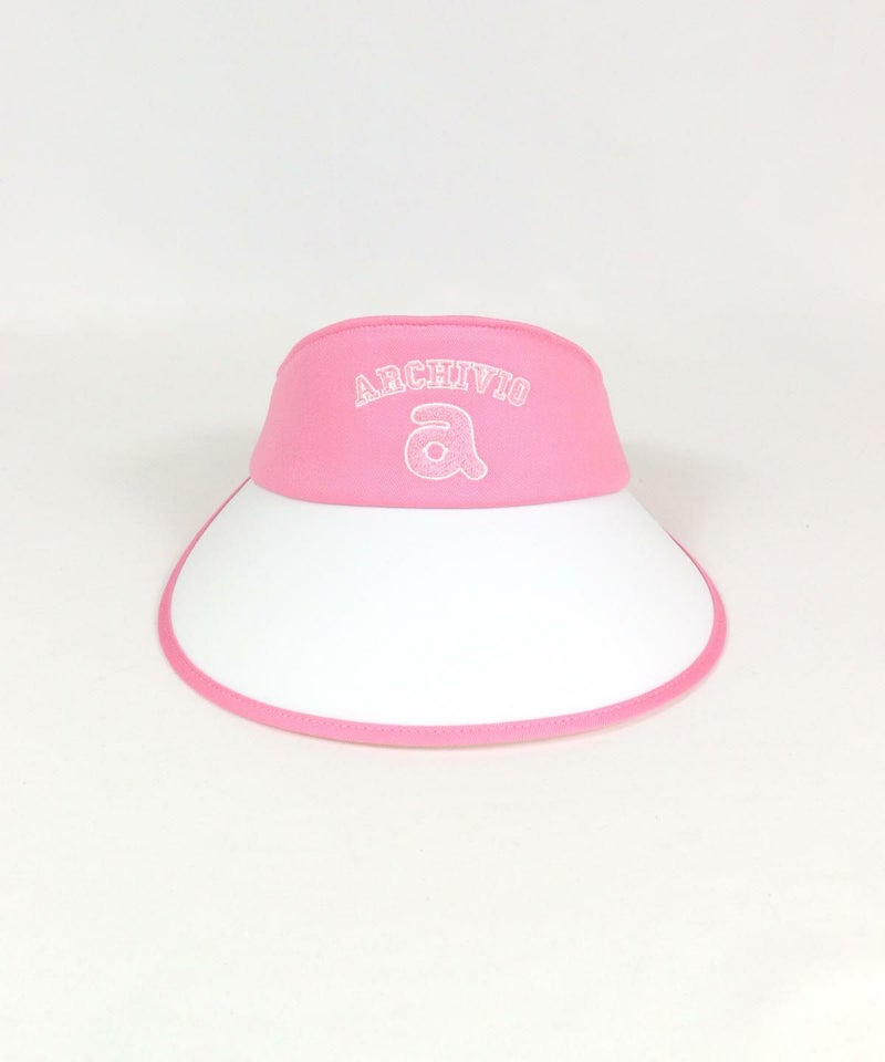 ツバ広サンバイザー前（ピンク）