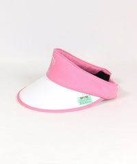 ツバ広サンバイザー左横（ピンク）