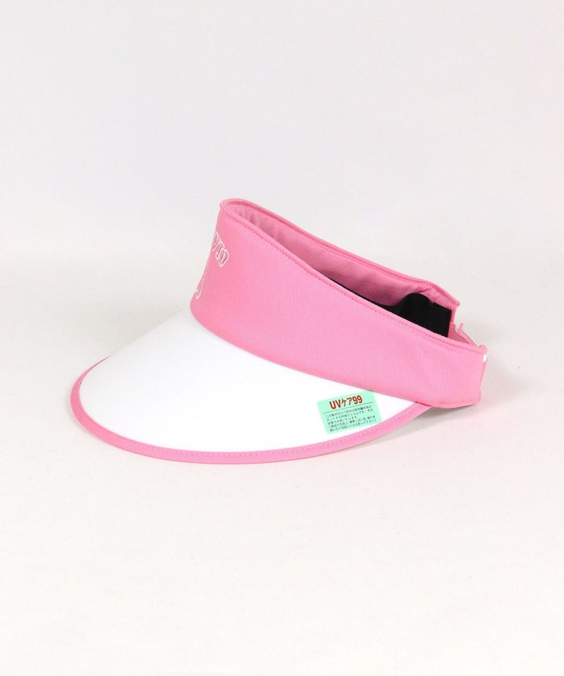 ツバ広サンバイザー左横（ピンク）