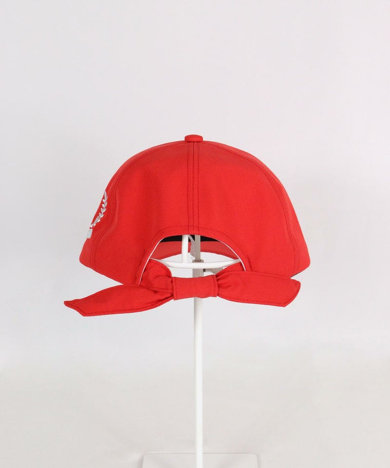 エンブレム刺繍キャップ後（レッド）