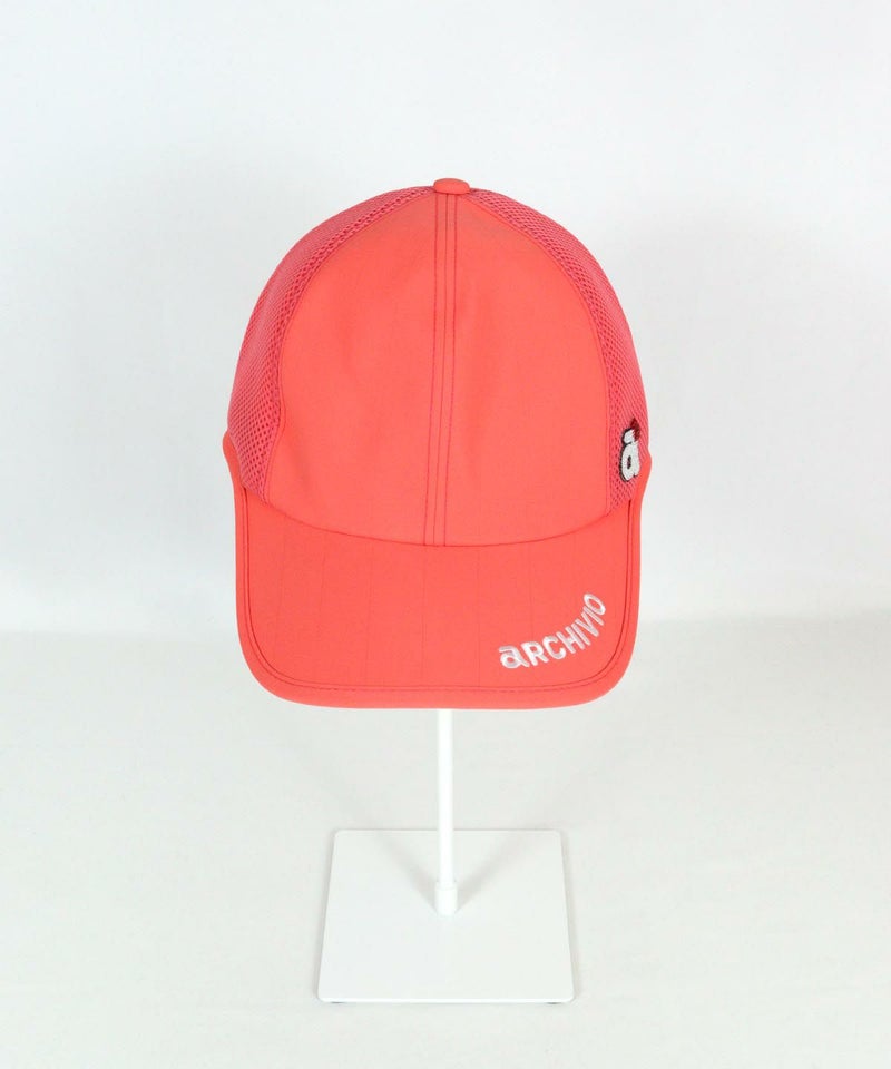 メッシュ切替キャップ正面（ピンク）