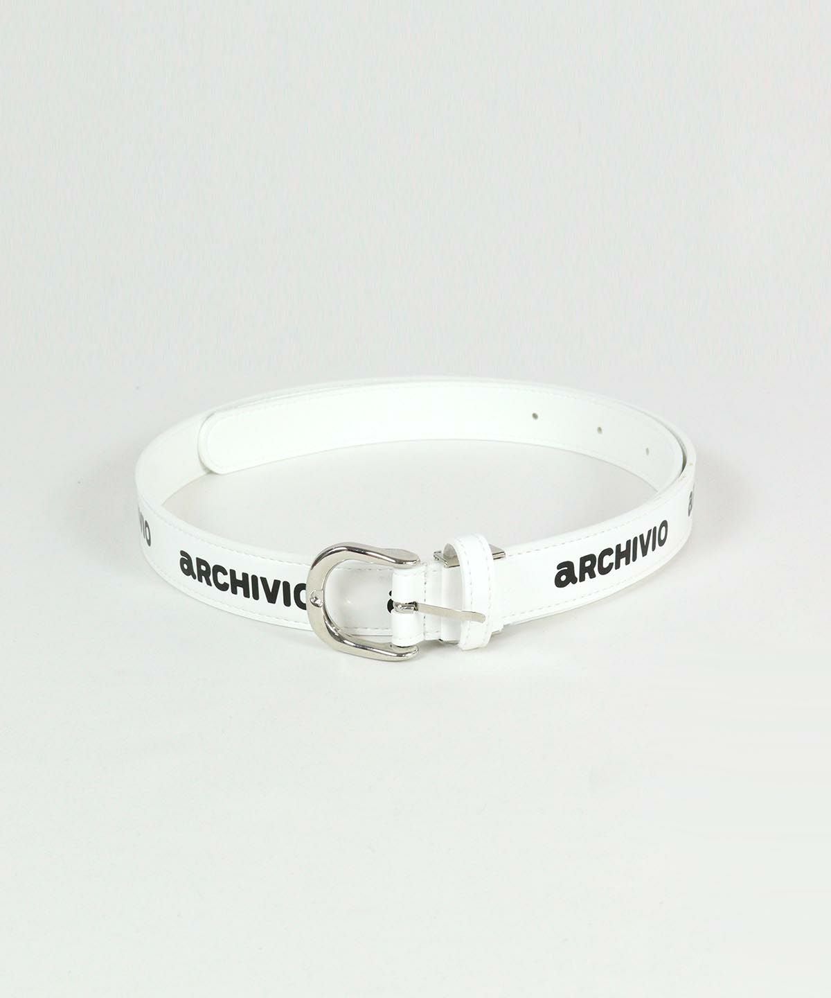 ロゴエナメルベルト（ホワイト）