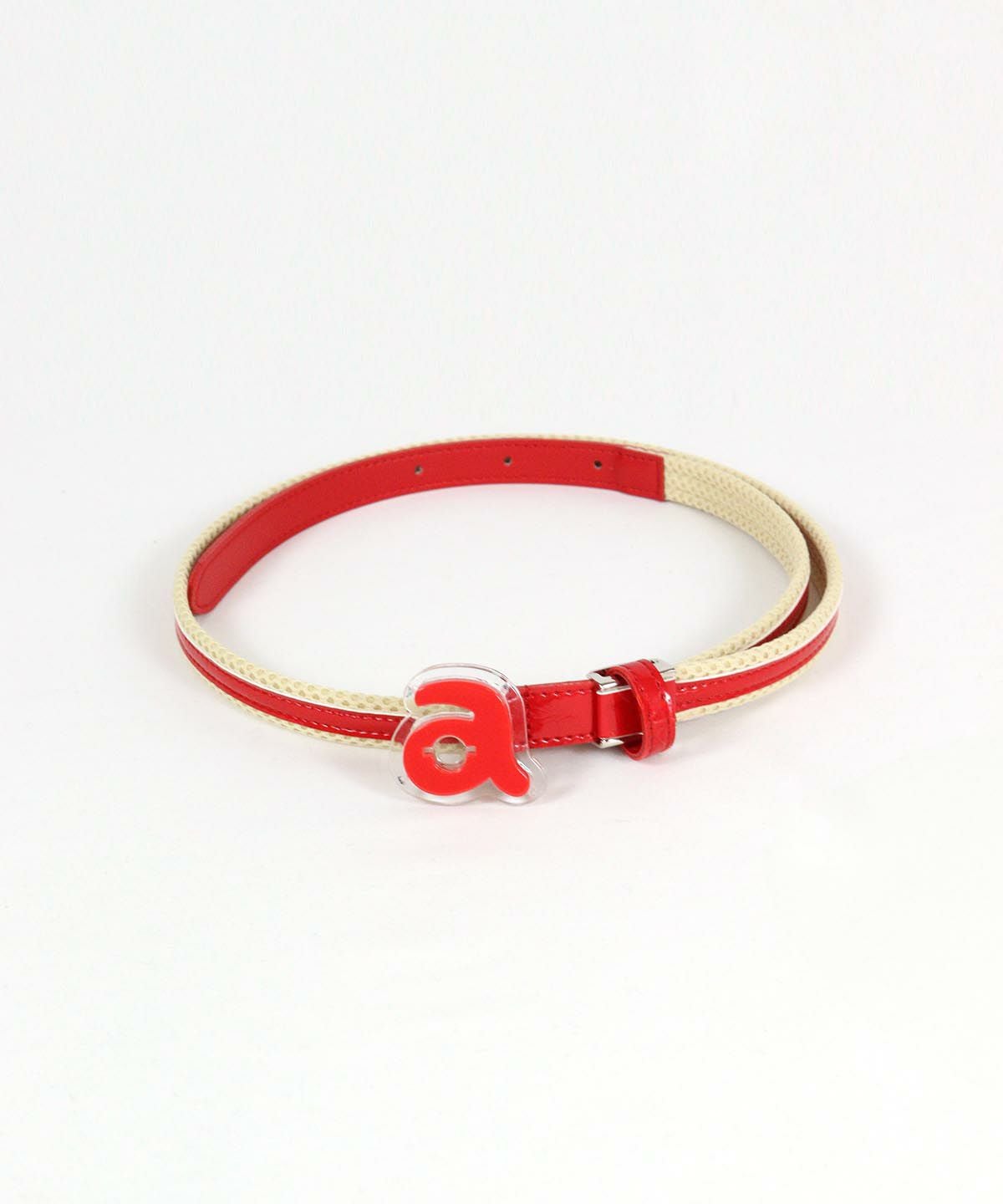 メッシュ×エナメルベルト（レッド）