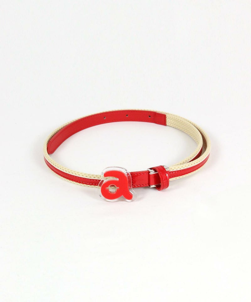 メッシュ×エナメルベルト（レッド）