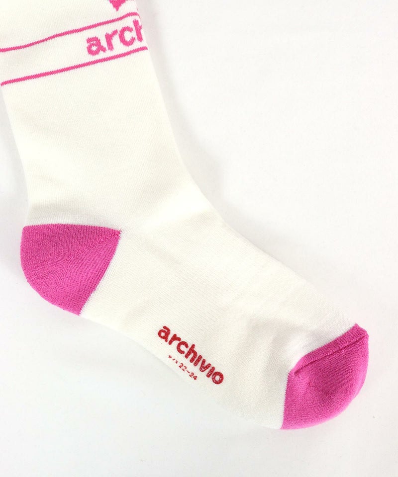 つま先かかと部分（ホワイト×ピンク）