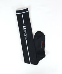 ラインハイソックス（ブラック）