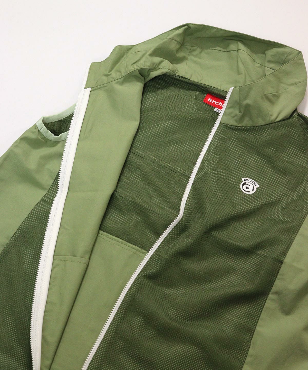 ファスナー部分（グリーン）