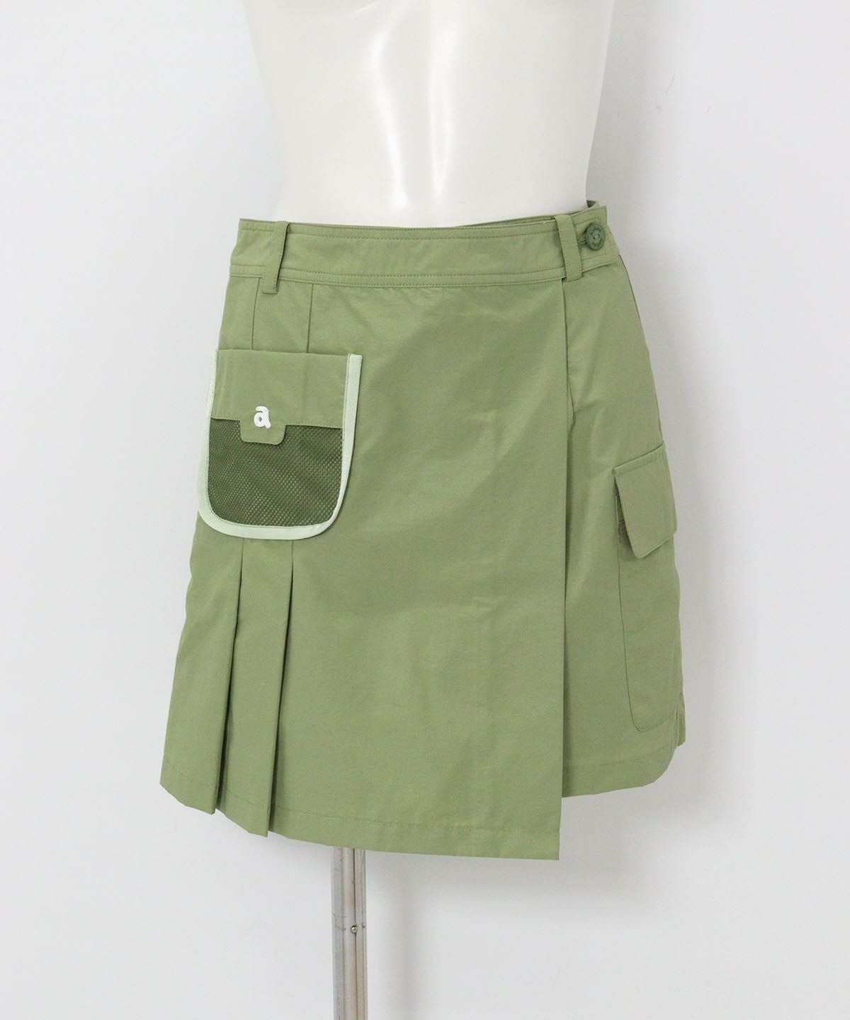 メッシュポケットアシメスカート(グリーン)