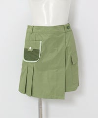 メッシュポケットアシメスカート(グリーン)
