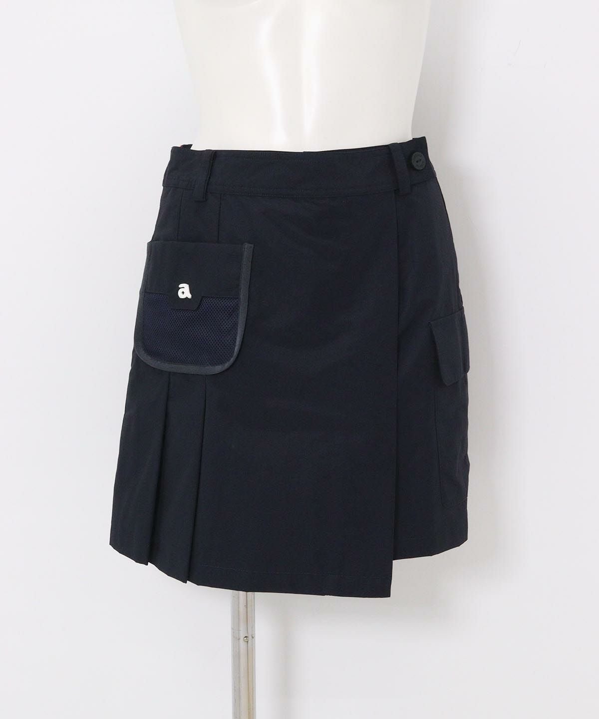メッシュポケットアシメスカート(ネイビー)