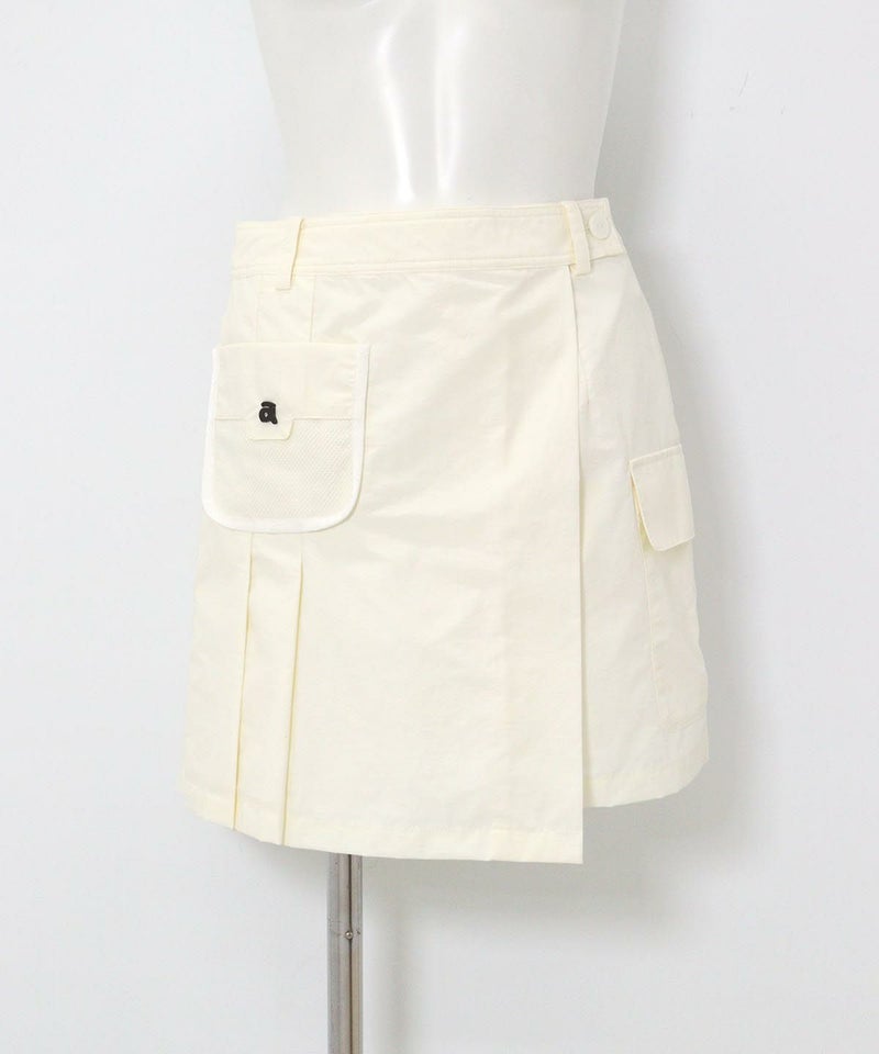 メッシュポケットアシメスカート(ホワイト)