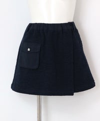 ツイード風ショートパンツ（ネイビー）